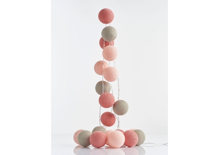 Гирлянда из хлопковых шариков "Фламинго" (10 шариков)