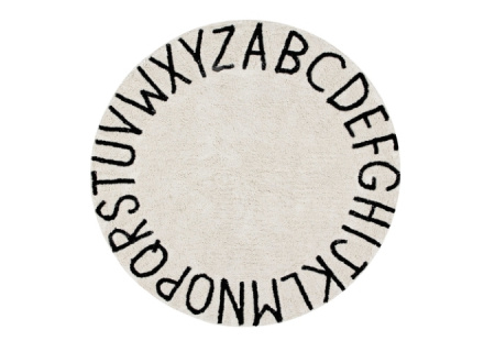 Ковер круглый алфавит "Round ABC" 150 см (бежевый)