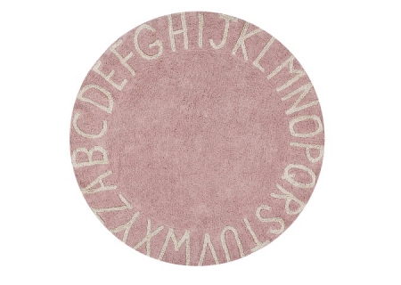Ковер круглый алфавит "Round ABC" 150 см (розовый)
