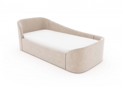 Диван-кровать KIDI Soft с низким изножьем 90*200 см антивандальная ткань (бежевый)