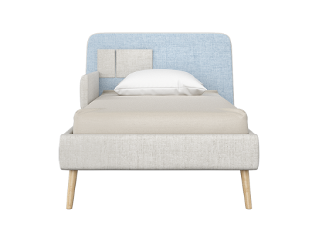 Кровать подростковая Soft (бежевый/голубой) 90*200 см