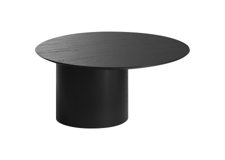 Столик Type D 80 см со смещенным основанием D 39 см (черный)