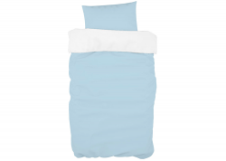 Комплект постельного белья (голубой, сатин)