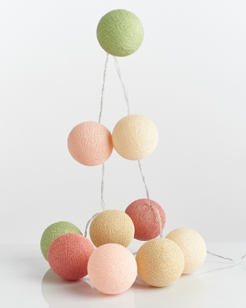 Гирлянда из хлопковых шариков "Август" (10 шариков)