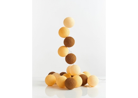 Гирлянда из хлопковых шариков "Каракум" (20 шариков)