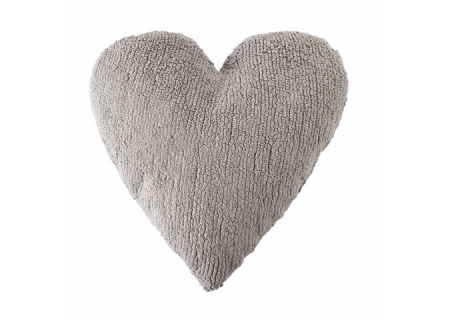 Подушка "Сердечко" 50*45 см (серый)
