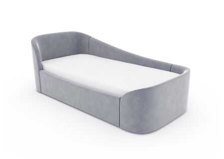 Диван-кровать KIDI Soft с низким изножьем 90*200 см антивандальная ткань (серый)